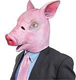 Gmasking 動物マスク パーティーマスク コスプレ マスク コスプレ小物 仮装マスク 仮装 変装 お面 かぶりもの 仮装イベン アイテム お祭り 宴会 学園祭 文化祭 (豚)
