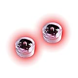 MIRAIS 高級 サークル LED ライト ２個セット スタンド式 ソーラー 太陽光パネル 自動点灯 照明 ガーデニング 用品 防犯 (レッド２個セット) MR-MD302-RD