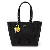 Pokemon PikachuブラックEmbossed Tote Purse