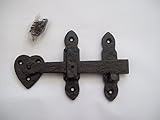 IRONMONGERY Worldâ ®ブラックアンティークCast Iron Suffolkサーフェスマウントゲートドア食器棚ワードローブラッチby ironmongery世界