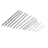 uxcell ハンドドリル 手動ドリル HSS ストレートシャンク付き シルバートーン 0.2-1.5mmのビット