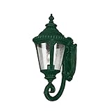 Transglobe Lighting 5040 VG Outdoor Wall Light with Seeded Glass Shade, Verde Green Finished [並行輸入品]
