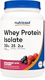 Nutricost ホエイ プロテイン アイソレート (ストロベリーアサイ) ２LB 非GMO グルテンフリー