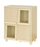 【人気のディスプレイラック】ナチュラルディスプレイラックPS90-75F（ホワイト）下台用 (番号：PS90-75FWH / 商品内訳:4枚フラップPS90-75FWH)