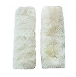 AUTOMAN（オートマン） シートベルトパッド「モコ」 シートベルトカバー ムートン シートベルトパッド ムートン シートベルトカバー (ホワイト系、２個入り)