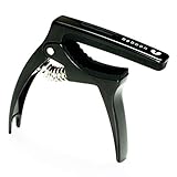 Baboon MGC3 1台3役ギター用カポ アコースティックギター エレキギター エレキベース 対応 ピックホルダー ストラップピン抜き (ブラック)