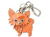 チワワ 犬 本革製 バッグチャーム VANCA CRAFT 革物語(日本製 ハンドメイド)