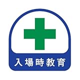 TOYO ヘルメット用ステッカー 緑十字 入場時教育 35×35mm 2枚入り 68-014