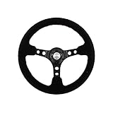 fortune(フォーチューン) D1 SPEC DEEP70 バックスキン ディープコーンステアリング 35パイ レッドステッチ DSC-70350BSRE