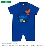 BabyChips バード(名入れ半袖ベビーロンパース) 80 ロイヤルブルー