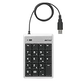 iBUFFALO テンキーボード USB接続 USB2.0Hub付 Tabキー付 ブラック BSTKH03BK