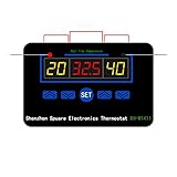 RaiFu 温度コントローラー デジタル 温度計 3-show 多機能 デジタル 防水 センサー コントロールスイッチ　養殖 孵化 12V