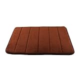 beehomeメモリーフォームバスマットバスラグソフトノンスリップ水吸収性ドアマットコーラルベルベット生地ホームキッチンバスルームリビングルームカーペット23.6 X 15.7インチ 23.6x15.