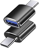 USB Type C to USB 3.0 変換アダプタ Type cアダプタ 56Kレジス 高速転送 OTG機能 新しいMacBook Pro、MacBook、Chromebook Pixel、Nexus 6P、Nexus 5X、OnePlus 2に対応 USB C変換コネク (2個セット 黒)