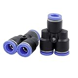 uxcell　コネクタ空気圧　フィッティング　8mm　Y字型プッシュ　2個入り