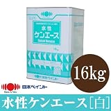 ニッペ 水性ケンエース つや消し白（ND-101） [16kg] 日本ペイント・軒天・室内壁・水性塗料