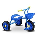 子供の三輪車のミニバイクシンプルな屋内と屋外の1〜3歳の鉄青バイク