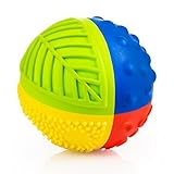新しい – CaaOchoベビー – 3 "天然ゴムSensory Ball " Rainbow " – BPA、フタル酸、PVCフリー、食品グレードペイント