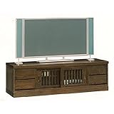 和風モダン 160cm幅ロータイプテレビボード ブラウン 完成品