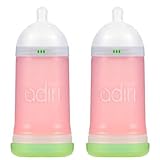 Adiri NxGen Stage 2 Nurser (6-9 M) 9.5oz (281mL) - 2 Pack, Pink by Adiri [並行輸入品]