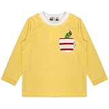 アスナロ（トップス 長袖tシャツ） ERIC CARLE（エリックカール）長袖Tシャツ ベビー 男の子 女の子 胸ポケット付き80 イエロー