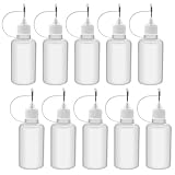 10個　液体ドロッパーボトル　cnong　グルーボトル　DIY用　貯蔵用　PE材料　30ml