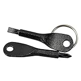 ドライバーセット　マイナスドライバー　プラスドライバー　キーホルダー　ミニ修理工具ドライバー　スクリューとドライバー　強靭ドライバー　ミニサイズ持ち運び便利　ねじ回し（２ロット） (ブラック)