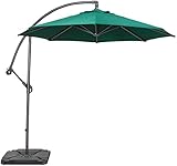 タカショー ハンギングパラソル 2.5m グリーン 約W250×D300×H260cm