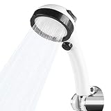 JIUGE シャワーヘッド 節水 節約 水漏れ防止のパッキン1枚 工具不要 増圧 取付簡単3段階モード 手元ストップ 止水機能 水流調整 極細水流 国際共通 美肌