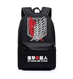 アニメ グッズ ファッション 進撃の巨人 風 attack on titan VIP 可愛バッグ リュックサック (ブラック)
