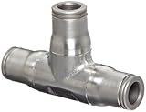Legris 3804 62 00 Stainless Steel 316 Push-to-Connect Fitting, Union Tee, 1/2 Tube OD by Parker Legr