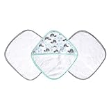 JJ Cole Washcloth and Bath Mitt Set, Aqua Whales by JJ Cole