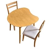 タンスのゲン 【 ダイニングテーブル + チェア 2点セット 】 75cm 天然木 ダイニングセット ウォールナット コンパクト 北欧 オーク×アイボリー 11719214 03