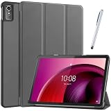 タッチペン1本 フィルム2枚付 Lenovo tab7 / Lenovo Tab M10a 5G LET02 対応 ケース兼用 レノボ タブ7 / AUタブ M10a ソフトバンク A301LV タブレットカバー おしゃれ シンプル 耐衝撃 ビジネス 薄型 軽量 オートスリープ機能 法人大量注文対応 (T0246-Tab7-GRY)