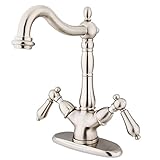 Kingston Brass KS1498AL Two Handle Vessel Sink Faucet with Optional Cover Plate