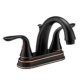 Designers Impressions 651632 Oil Rubbed Bronze Two Handle Lavatory Bathroom Vanity Faucet - Bathroom