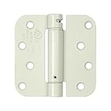 Deltana DSH4R5USPW Single Action Steel 4-Inch x 4-Inch x 5/8-Inch Spring Hinge [並行輸入品]