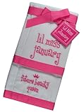Lil Miss January Future Beauty Queen Baby Burp Bib Cloth Cotton Towel - Set of 2 by Mud Pie