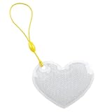 反射キーホルダー ハート ラメ入り