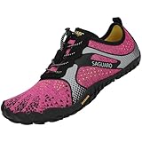 [SAGUARO] ベアフット ランニングシューズ ポータブル フィットネスシューズ 柔軟 超軽量 通気性 22.5 cm,ローズレッド