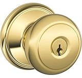 Schlage f51aand605wkf f51 a Andover 605 WKFウェイクフィールドDeco Roseエントリドアロック、明るい真鍮