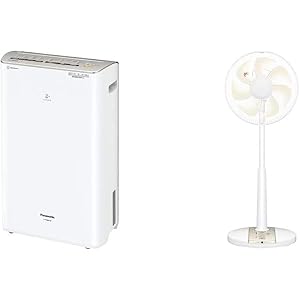 パナソニック 衣類乾燥除湿機 ハイブリッド方式 ~25畳 F-YHMX120-N + 扇風機 なめらか気流7枚羽根 リモコン付 ベージュ F-CS324-C セット