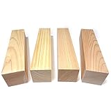 木 木材 角材 ブロック 彫刻用 木彫り ひのき 桧 国産 【 40mm × 40mm × 200mm 節なし 4本セット 】