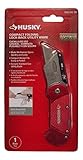 Husky 2.4 in. Compact Folding Lock-Back Utility Knife-Red [並行輸入品]