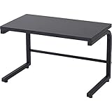 山善(YAMAZEN) キッチンサポートラック 幅40 スチール製 キッチン用品スタンド ブラック RKS-4022(BK)