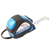 黒青いプラスチック住宅セルフロックメジャーテープ定規0から7.5メートル