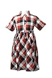 RuffleButts ラッフルバッツ　女の子　チェック柄ワンピース　ベビードール　 (レッド＆ブラック＆ホワイト, 2T) [並行輸入品]