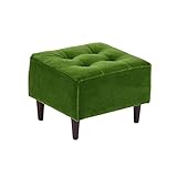 ミニソファー 1人掛け キッズソファ オットマン 布張り Gulliver ot モケットグリーン