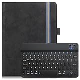 Lenovo Ideapad D330 ケース Lenovo Ideapad D330 キーボード Lenovo Ideapad D330 キーボードケース 9～11インチタブレット通用ケース Bluetoothキーボード付きケース 着脱式キーボード ワイヤレスキーボード スタンド機能 四隅固定 マグネット式 (D-ブラック, Lenovo Ideapad D330)