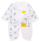 コンビ肌着 肌着 カバーオール ベビー服 新生児 コットン 長袖 秋 股下スナップ 子供服 女の子 ピンク 可愛い くまちゃん ホワイトにイエロー